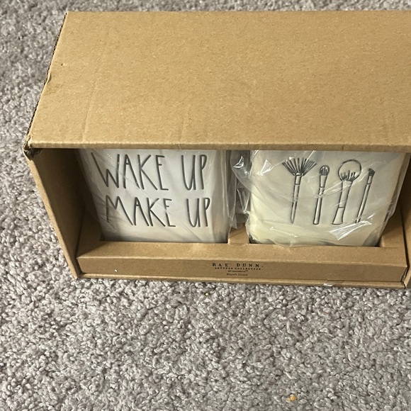 Rae Dunn White and Cream Brush Holders - Picture 2 of 3